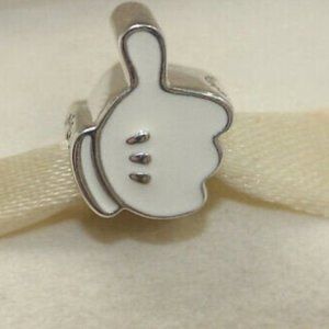 S925 Sterling Silver Mickey Mouse Thumb Up Charm